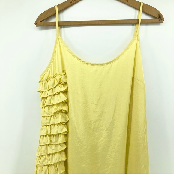 Esley Yellow Ruffle Side Sundress - Picture 4 of 9